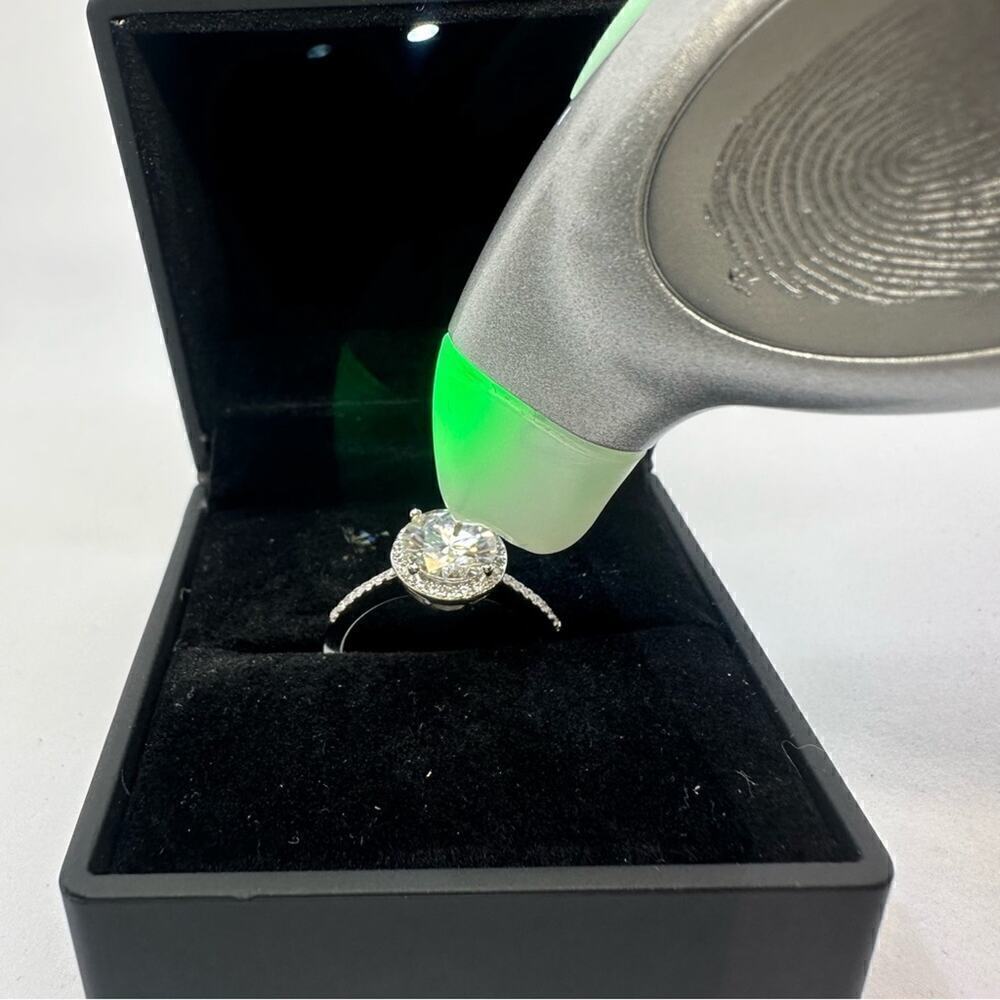 Moissanite Diamond Engagement Ring Brilliant Round Cut Halo S925 2 Ct Size 9 - Picture 3 of 12